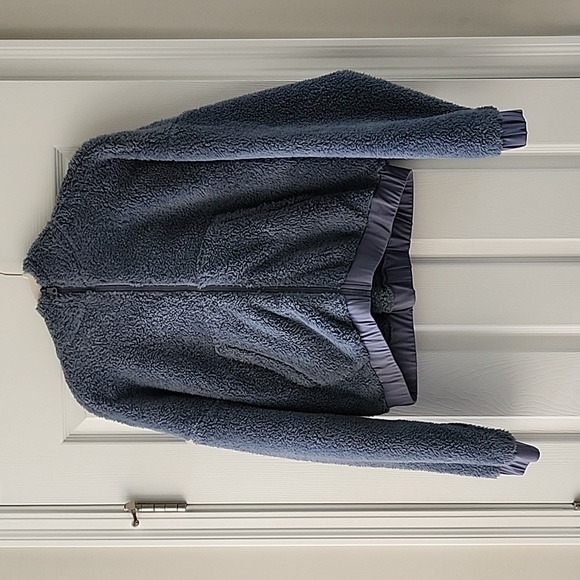 Girlfriend Collective Ocean Recycled Fleece Bomber Size Small - Picture 5 of 10